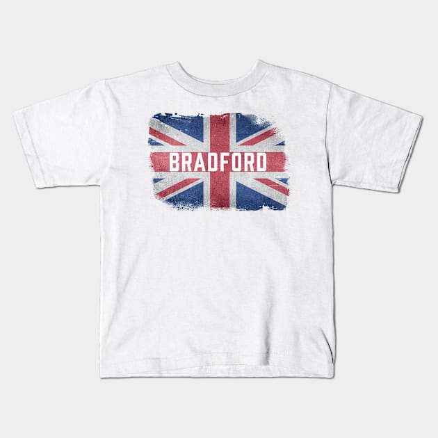 Bradford Yorkshire | British United Kingdom Flag Vintage UK Proud Souvenir Kids T-Shirt by Rixta Tees
